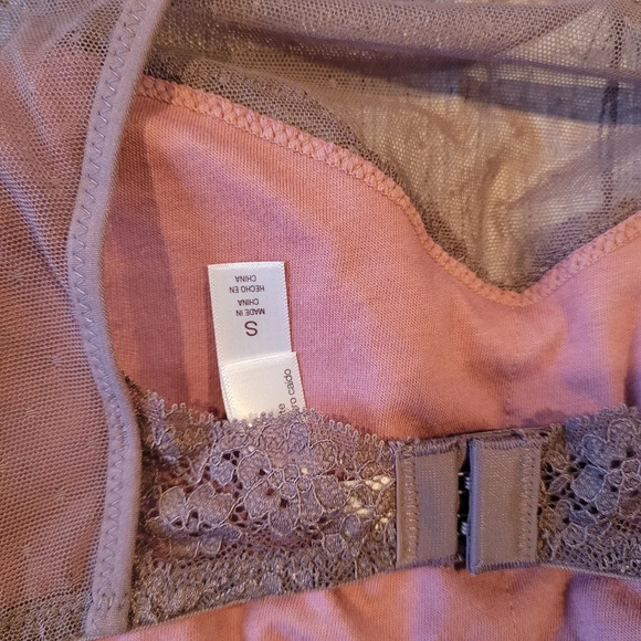 Gilligan & O'malley Cap Sleeve Lace Bralette Wirefree Comfort •Size Small• NEW - Picture 6 of 8